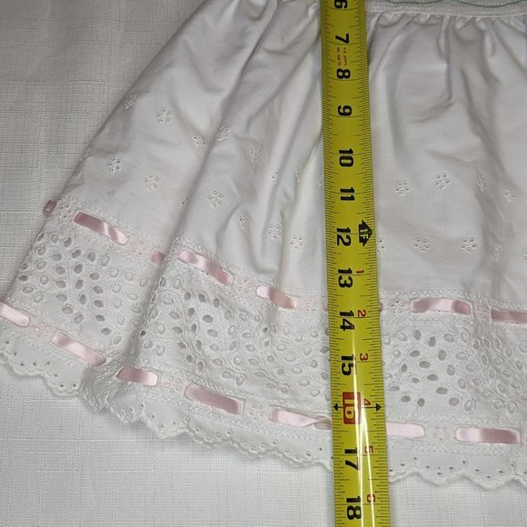 B T Kids White & Pink Embroidered‎ Dress - Picture 2 of 8